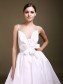 Ball Gown Deep V-neck Spaghetti Straps Backless Taffeta Wedding Dresses 00101003