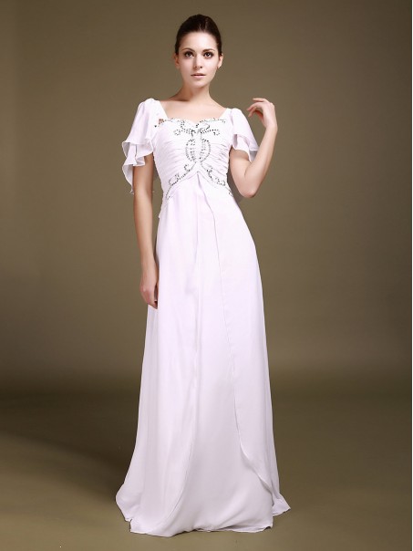Sheath / Column Chiffon Wedding Dresses 00101004