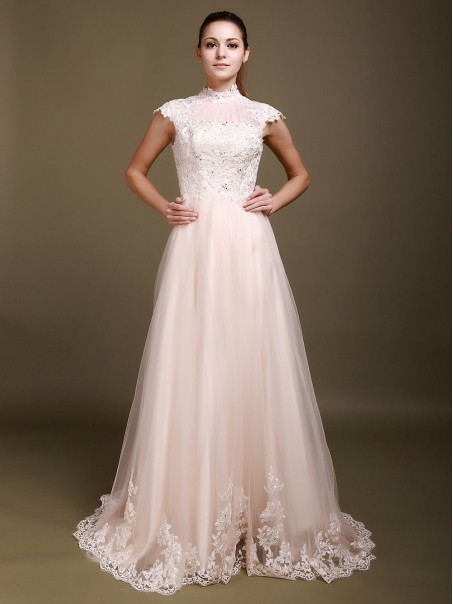 A-Line Cap Sleeve Wedding Dresses 00101005 A-Line Cap Sleeve Wedding Dresses 00101005
