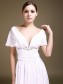 Sheath / Column V-neck Off-the-shoulder Chiffon Wedding Dresses 00101006