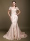 Trumpet/Mermaid Short Sleeve Wedding Dresses 00101015
