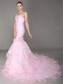 Trumpet/Mermaid Strapless Wedding Dresses 00101016