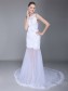 Trumpet/Mermaid Tulle Lace Wedding Dresses 00101020
