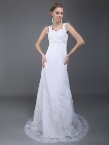 Sheath/Column Lace Wedding Dresses 00101021