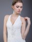 Sheath/Column V-neck Chiffon Wedding Dresses 00101028