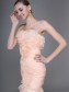 Trumpet/Mermaid Strapless Court Train Organza Tiered Wedding Dresses 00101033