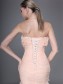 Trumpet/Mermaid Strapless Court Train Organza Tiered Wedding Dresses 00101033