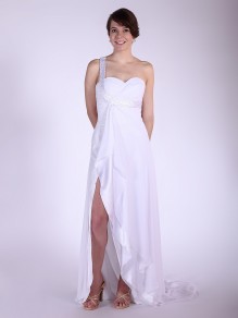 Sheath/Column One Shoulder Chiffon Wedding Dresses 00101036 Sheath/Column One Shoulder Chiffon Wedding Dresses 00101036