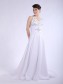 Sheath/Column V-neck Chiffon Wedding Dresses 00101037