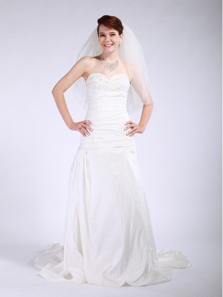 Sheath/Column Sweetheart Taffeta Wedding Dresses 00101041