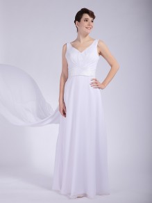 A-line Chiffon V-neck Wedding Dresses 00101042 A-line Chiffon V-neck Wedding Dresses 00101042