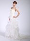 Ball Gown Strapless Organza Tiered Wedding Dresses 00101043