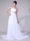 Chiffon Empire Sheath/Column Spaghetti Straps Wedding Dresses 00101044