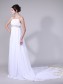 Chiffon Empire Sheath/Column Spaghetti Straps Wedding Dresses 00101044