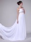 Chiffon Empire Sheath/Column Spaghetti Straps Wedding Dresses 00101044