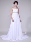 Chiffon Empire Sheath/Column Spaghetti Straps Wedding Dresses 00101044