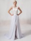 Sheath/Column Scoop Chiffon Wedding Dresses 00101045