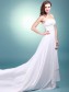 A-line Strapless Chiffon Wedding Dresses 00101049