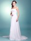 A-line Strapless Chiffon Wedding Dresses 00101049