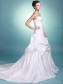 Ball Gown Strapless Sweetheart Chapel Train Taffeta Wedding Dresses 00101052