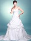 Ball Gown Strapless Sweetheart Chapel Train Taffeta Wedding Dresses 00101052