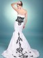 Taffeta Strapless Trumpet Wedding Dresses with Beaded Lace 00101054