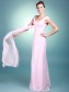 Sheath/Column V-neck Chiffon Wedding Dresses 00101061