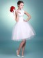 A-line Satin Tulle Knee-length Wedding Dresses 00101064 A-line Satin Tulle Knee-length Wedding Dresses 00101064
