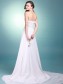 A-line Strapless Chiffon Wedding Dresses 00101070