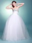 Ball Gown Strapless Satin Tulle Wedding Dresses 00101071
