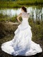 A-line Strapless Taffeta Wedding Dresses with A Wrap 00101079