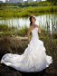 A-line Strapless Taffeta Wedding Dresses with A Wrap 00101079