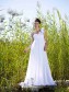 Sheath/Column Empire One Shoulder Sweetheart Chiffon Maternity Wedding Dresses 00101082