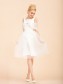 A-line V-neck Knee-length Wedding Dresses 00101086