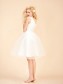 A-line V-neck Knee-length Wedding Dresses 00101086