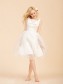 A-line V-neck Knee-length Wedding Dresses 00101086