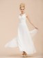 Sheath/Column V-neck Chiffon Wedding Dresses 00101087