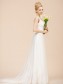 Sheath/Column V-neck Chiffon Wedding Dresses 00101087