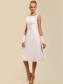 A-line Tea-length Chiffon Wedding Dresses 00101091