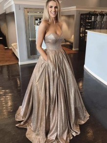 Sequin Long Prom Dress Ball Gown Formal Evening Dresses 901004