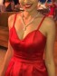 Long Red Satin Prom Dresses Formal Evening Gowns 901027