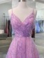 A-Line Sparkly Tulle Long Prom Dresses Formal Evening Gowns 901030
