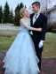 Long Blue Lace and Tulle Prom Dresses Formal Evening Gowns 901032
