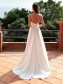 Simple White V Neck Long Prom Dresses Formal Evening Gowns 901039