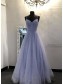 A-Line Sparkle Tulle Long Prom Dresses Formal Evening Gowns 901044