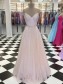 A-Line Sparkle Tulle Long Prom Dresses Formal Evening Gowns 901044