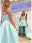 High Low Blue Prom Dresses Formal Evening Gowns 901049