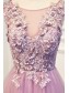 A-Line Tulle and Lace Long Prom Dresses Formal Evening Gowns 901055