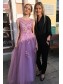 A-Line Tulle and Lace Long Prom Dresses Formal Evening Gowns 901055