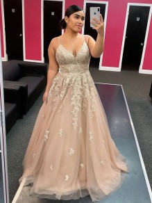 A-Line Lace Long Prom Dresses Formal Evening Gowns 901087 A-Line Lace Long Prom Dresses Formal Evening Gowns 901087
